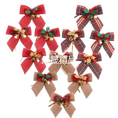 Christmas tree Bell bowknot Xmas festival Hanging ornament