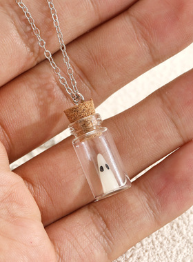 Luminous pendant necklace drifting bottle clavicle chain项链