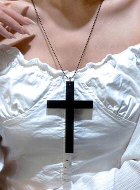 女项链 Dark cross long style spicy girl Accessories necklace