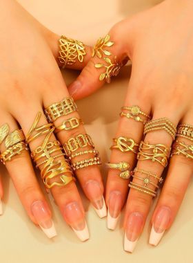 Fashion rings women's open band Joint ring开口欧美指环戒指女