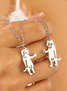 搞怪项链女 hip-hop good friend funny cartoon animal necklace