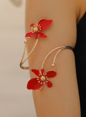 New Fashionable Flower Bracelet Arm Ring Opening Women's臂环