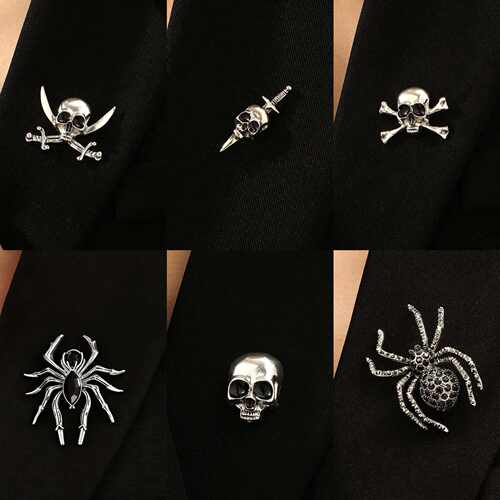 Woman Halloween skull brooch retro decorative brooch men's