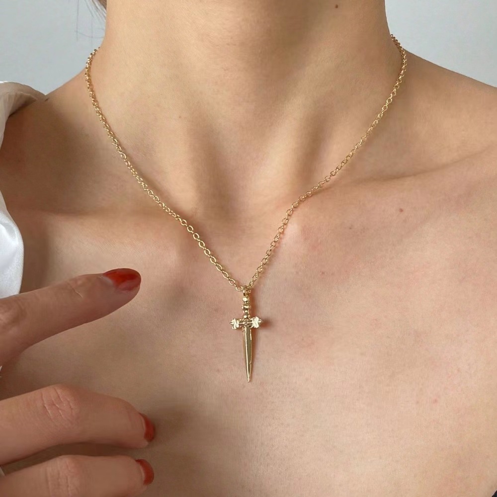 Retro cross collarbone necklace men women ornaments 十字项链