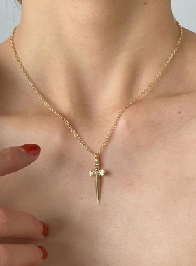 Retro cross collarbone necklace men women ornaments 十字项链