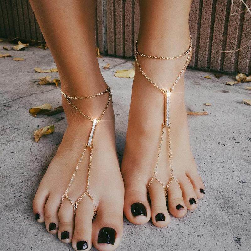 simple foot chain jewelry fashion anklet欧美简约饰品时尚脚链
