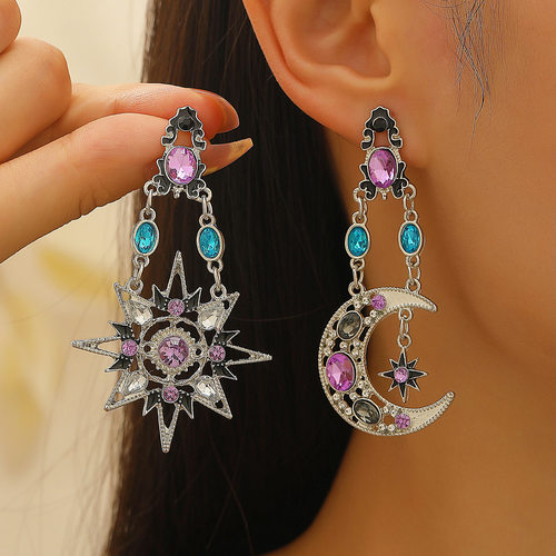 New ear accessories retro exaggeration earrings asymmetric