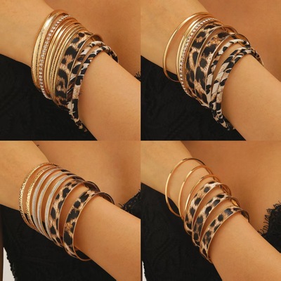 豹纹手镯Leopard print bracelet women Exaggerated accessories