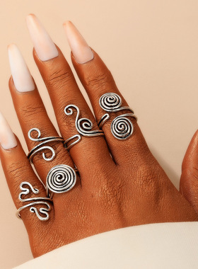 民族风指环 New hollow Rings Personalized Ethnic Style Ring