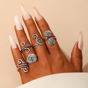 民族风指环 New hollow Rings Personalized Ethnic Style Ring