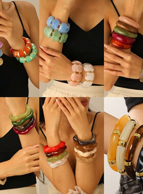 手镯women New retro bracelet exaggeration temperament bangle