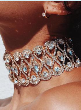 短款颈链镶钻短款项链