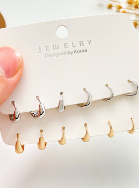 minimalist men women earrings rock punk alloy earring 耳环