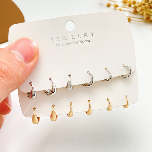 minimalist men women earrings rock punk alloy earring 耳环
