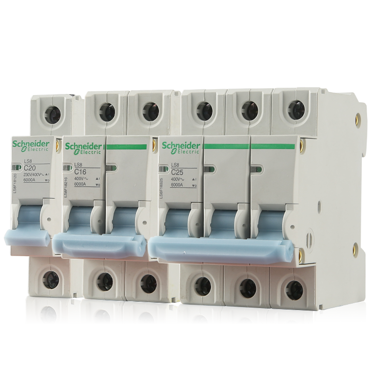 施耐德家用空气开关LS8小型断路器1P2P3P4P 1p+n总开关总闸16A63A