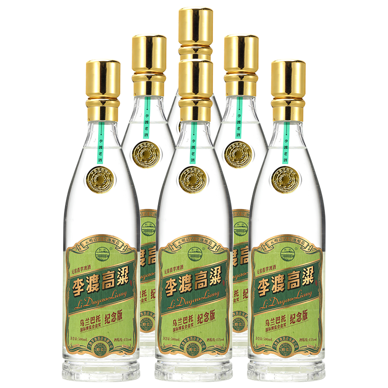 尾货清仓 李渡高粱酒乌兰巴托45度白酒元窖香李渡酒单瓶500ml*6瓶