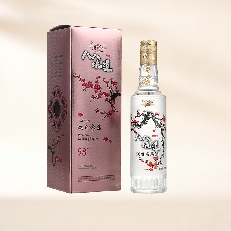 八八坑道梅开如意 58度清香型白酒 台湾窖藏高粱酒500ml