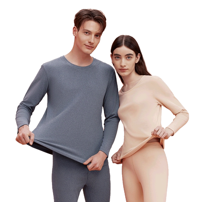 红豆阳离子长袖抓绒保暖内衣男女