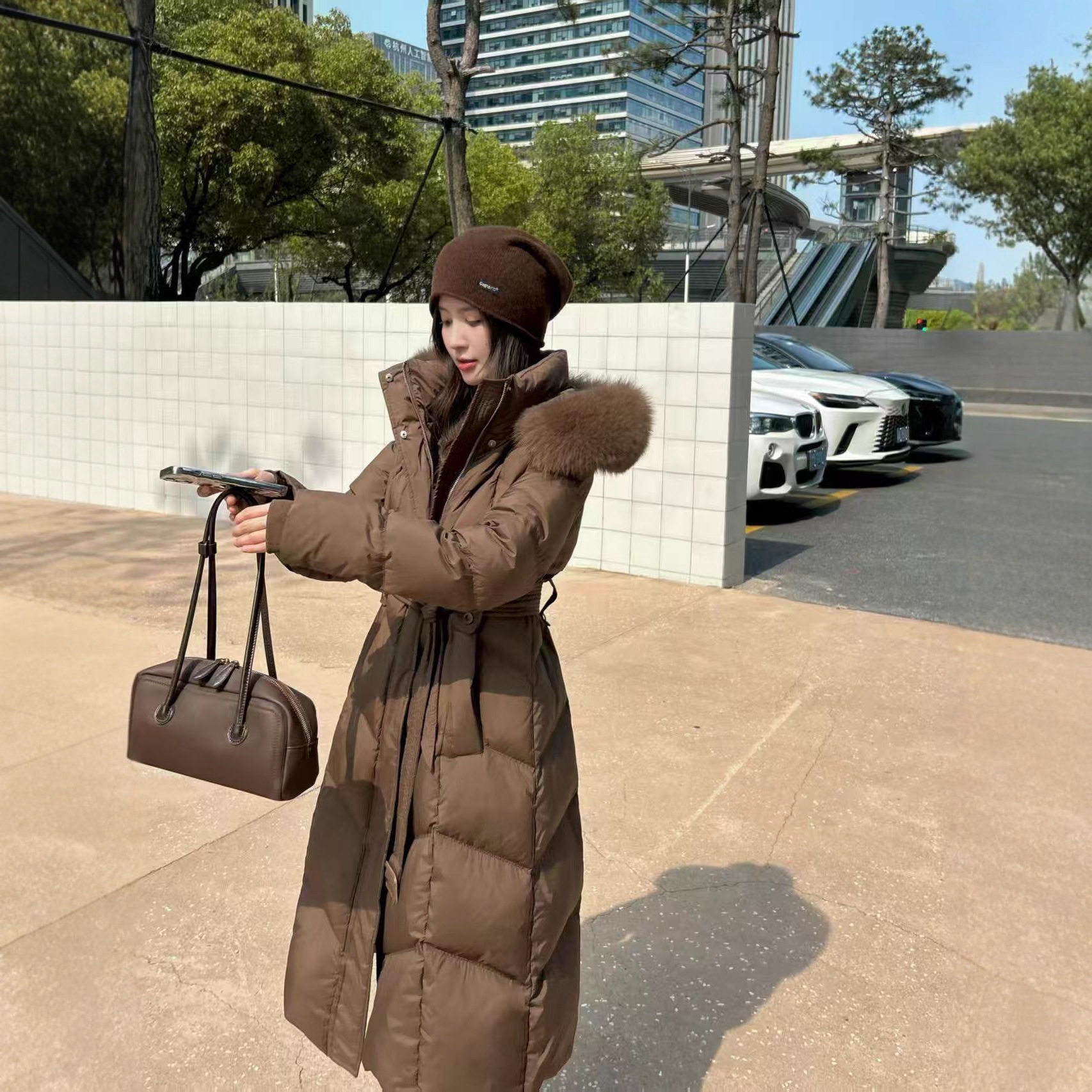 2025年新高端狐狸毛领女白鸭绒加厚中长款收腰过膝韩版显瘦宽松外,女装/女士精品,羽绒服,淘宝优惠券,粉丝福利购,淘宝优惠卷