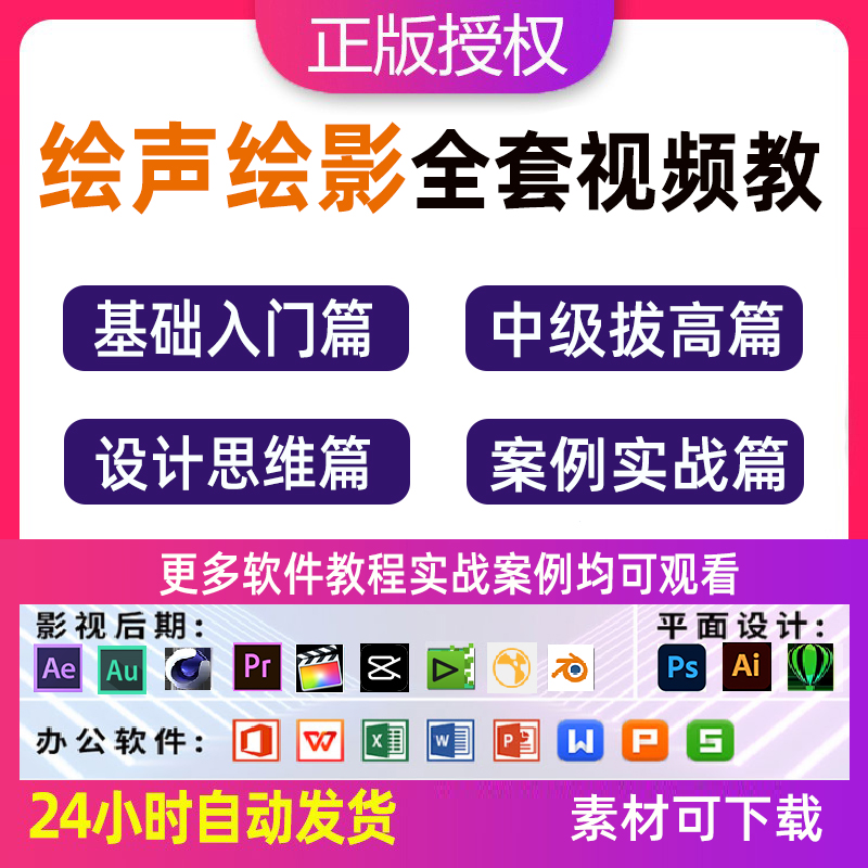 会声会影视频教程绘声绘影视频制作后期剪辑编辑合成实战自学教学