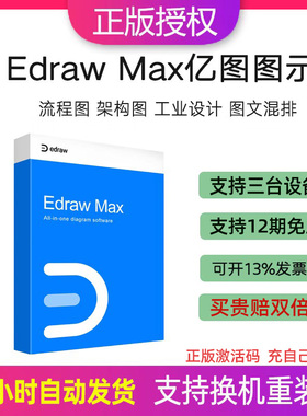亿图万兴图示vip激活码甘特流程架构图图表流程图软件Edraw Max