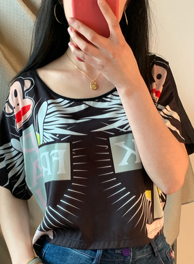 清仓超值必收白菜柜489元猴纸滑爽凉快短款显瘦女t恤上衣夏