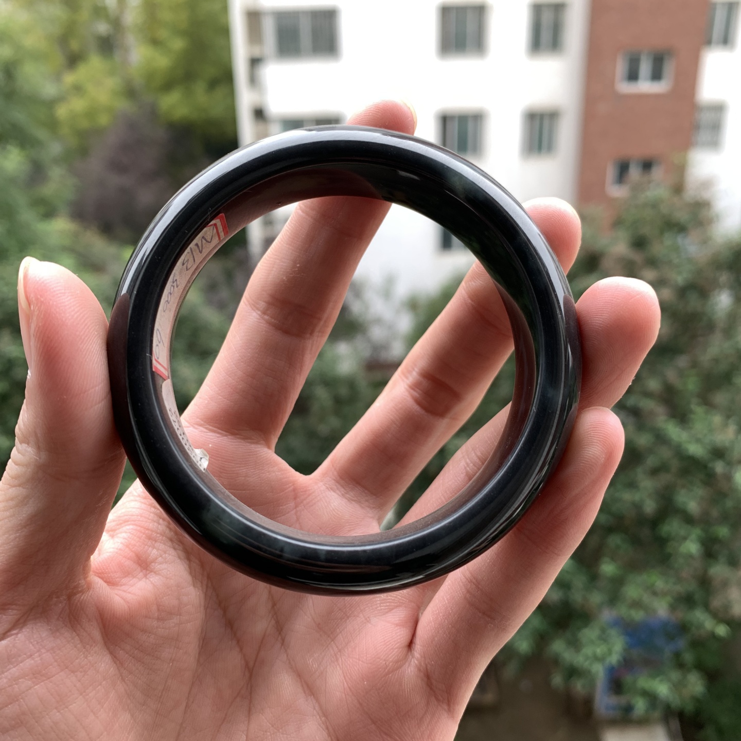 纯天然正宗新疆料和田玉若羌墨玉手镯昆仑山脉所产玉镯 周处的店