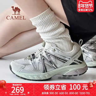 骆驼碳越登山鞋女2026春季新款网面透气运动鞋跑步户外徒步男鞋子