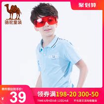 骆驼童装春夏儿童翻领短袖t恤男童中大童休闲潮牌polo衫女童体恤