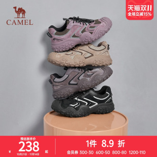 2025年春夏新款 休闲运动鞋 丑萌鞋 透气时尚 女户外休闲鞋 骆驼女鞋