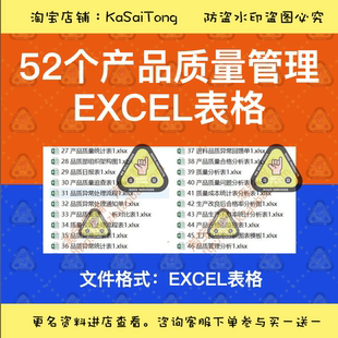 产品质量管理EXCEL表格品质统计表不良分析8D改善报告异常处理单