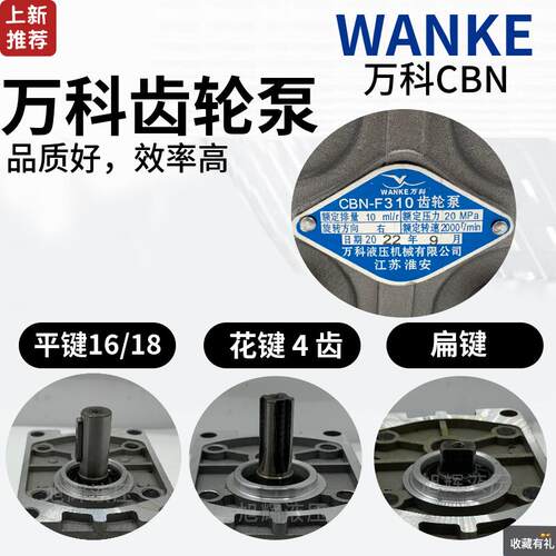 新款WANKE齿轮泵CBN-F304/F306/F310/F312/F314/F316/F32包邮