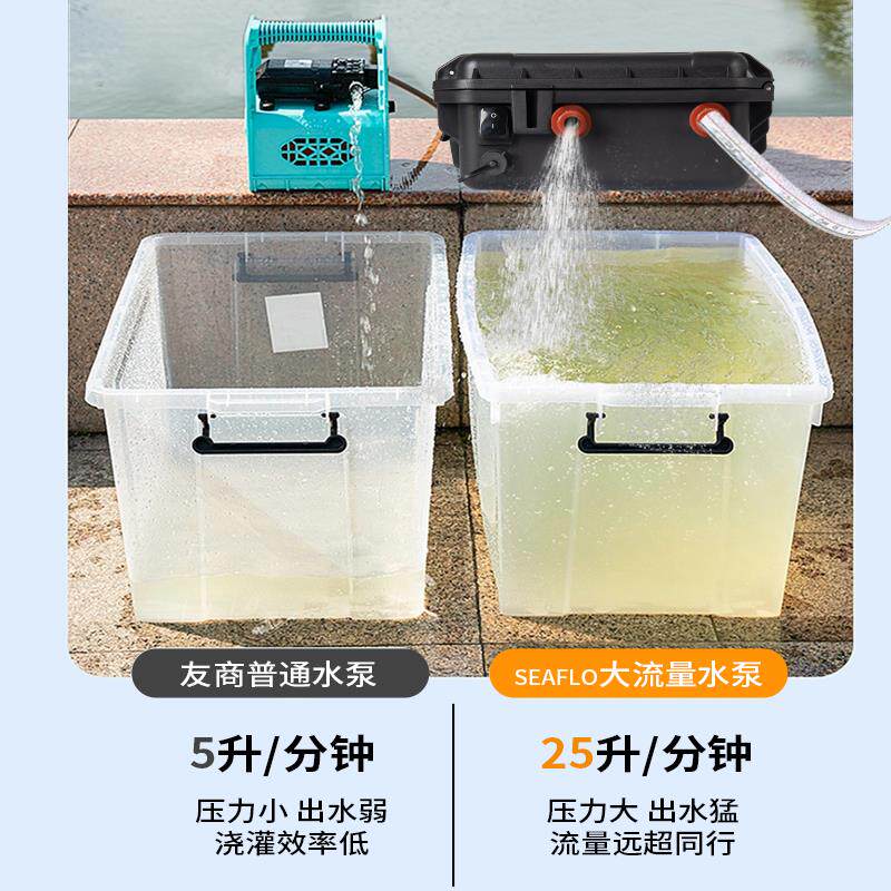 新款SEAFLO游艇高压冲洗套件水枪甲板冲洗车载洗车机12V冲洗包邮