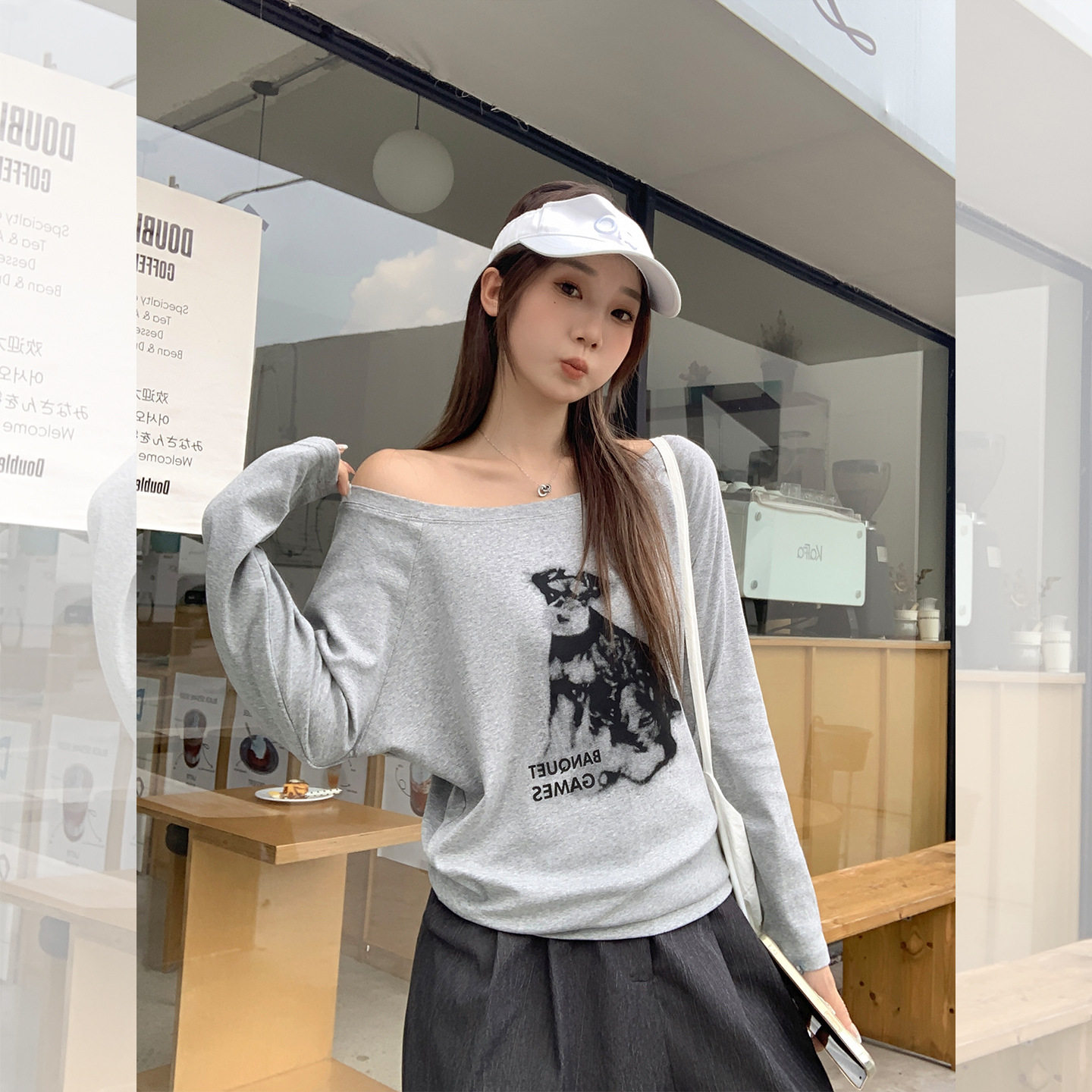 women sexy off shoulder t-shirt female crop top美式辣妹风
