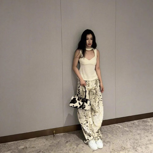 Y2K女裤Women Jeans Loose Fit Girl Straight Baggy Denim Pants