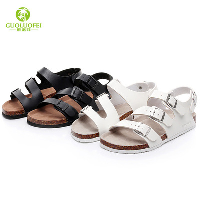 outdoor cork slippers for women man flats sandals slides