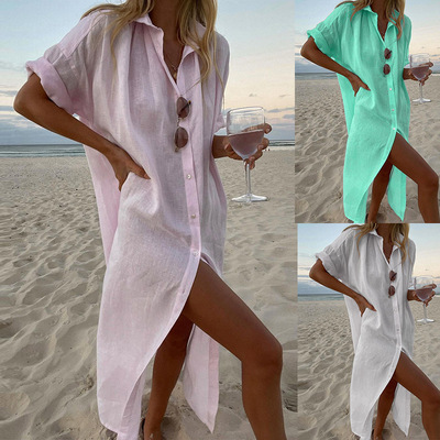 new dress women elegant ladies vestidosfd874欧美ins风纯色