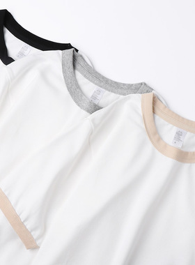 quality tshirt for women man t-shirt男女复古撞色300g重磅