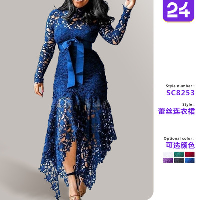 fashion dress for women vestidos ladies2026新款欧美蕾丝镂空