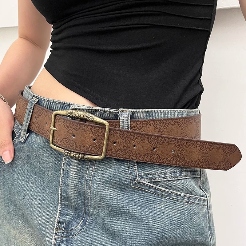 versatile jeans belts复古皮带女新民族风百搭y2k感配牛仔裤短裙