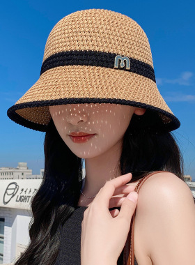summer hat sun hats wide brim cap beach outdoor渔夫帽女防晒