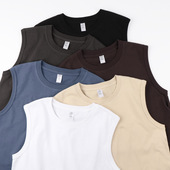plain couple美式 tank women men vest top basic 230g重磅新疆