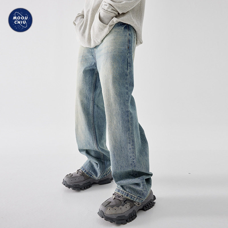 y2k jeans stylish denims pants streetwear trousers沐丘男装∣
