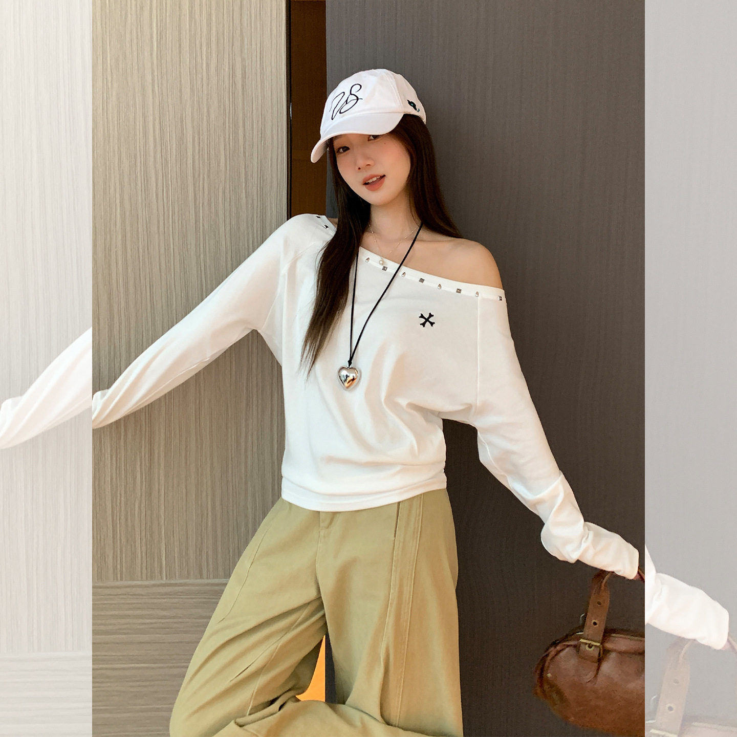women sexy off shoulder t-shirt lady crop top辣妹性感斜肩