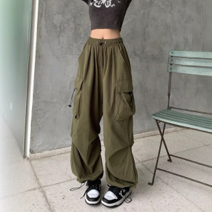 low baggy pants女裤 joggers rise solid pants cargo y2k women