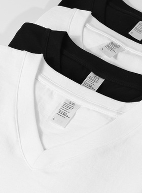 Quality Tshirt for Women Man t-shirt男女250g重磅白色V领短袖