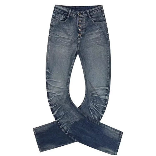 new stylish jeans denim pants versatile trousers美式复古水洗