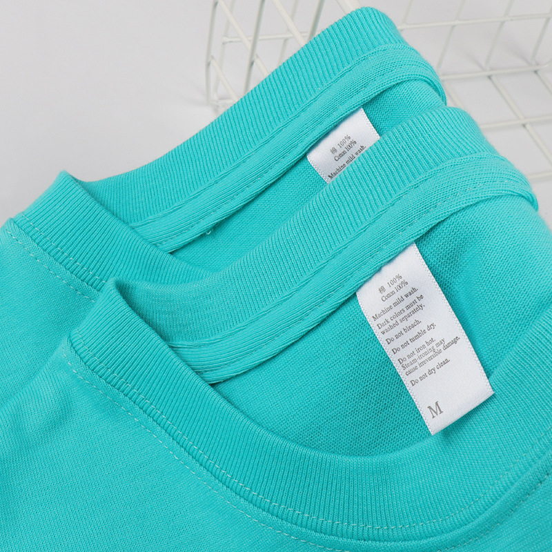 Men T-shirt Solid Color Women Short Sleeve High Quality270g