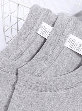 High Quality Men Plain Tshirt Women Basic T-shirt250g麻灰色