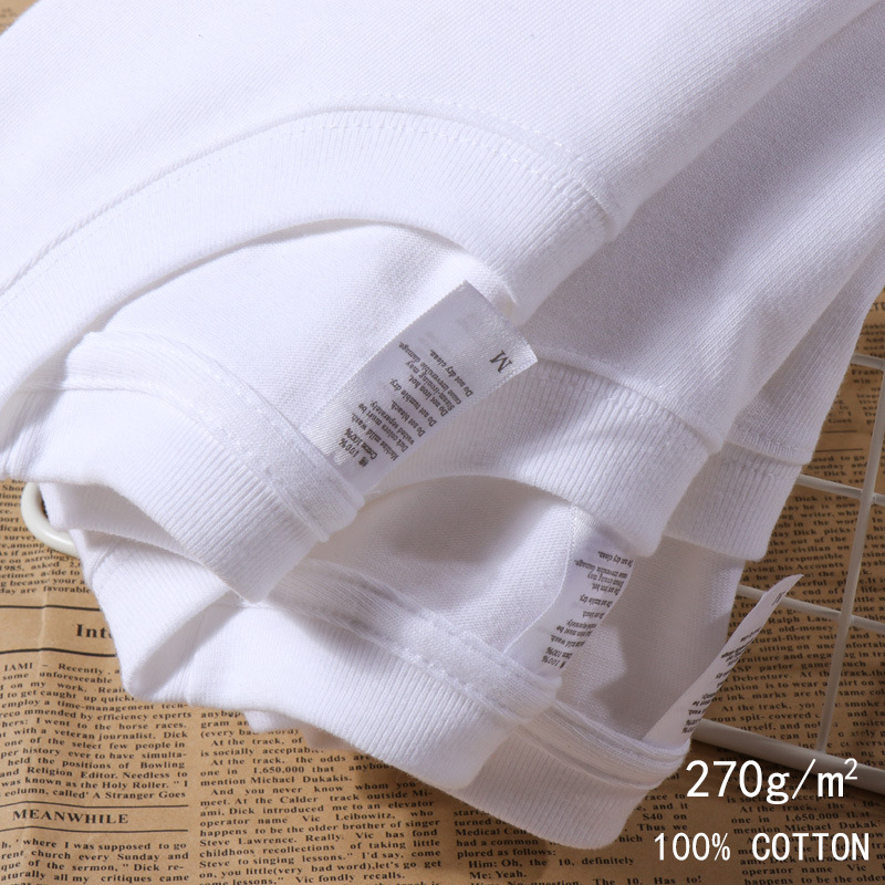 High Quality Men Plain Tshirt Women Basic T-shirt270g日系